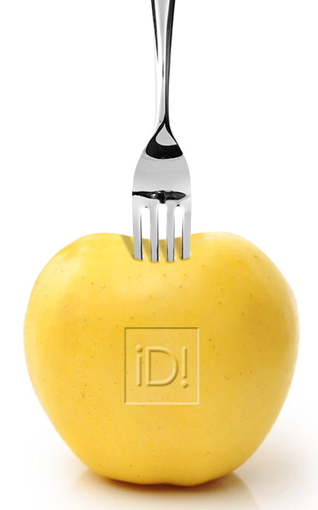Yellow apple headset with height adjustable headband